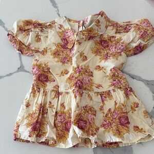 Janie & Jack Floral Peplum Top